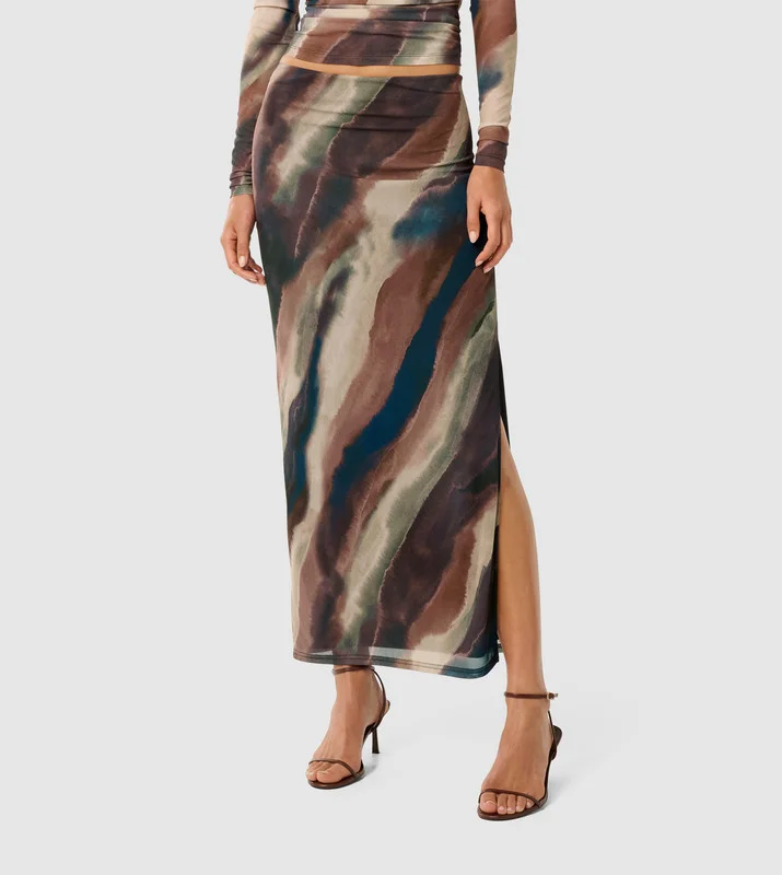 forever new  MIA Mesh Maxi Skirt for Women | Best Price UAE